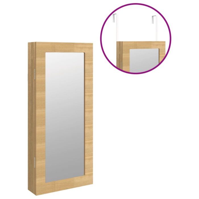 Armoire à bijoux avec miroir murale 30 x 8,5 x 67 cm – Image 7