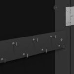 Armoire à bijoux avec miroir murale noir 30x8,5x90 cm – Image 6