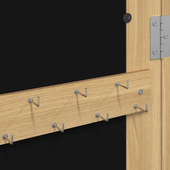 Armoire à bijoux avec miroir murale 30x8,5x90 cm – Image 6