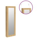 Armoire à bijoux avec miroir murale 30x8,5x90 cm – Image 7