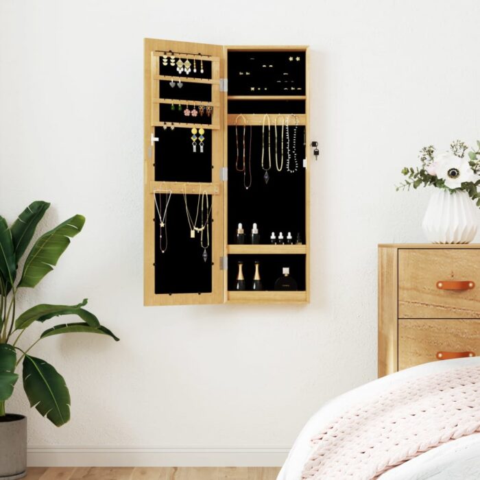 VXL8720845811198_m_en_hd_1.jpg Armoire à bijoux avec miroir murale 30x8,5x90 cm – Image 1