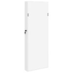 Armoire à bijoux avec miroir murale blanc 37,5x10x106 cm – Image 5