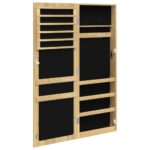 Armoire à bijoux avec miroir murale 37,5x10x106 cm – Image 3
