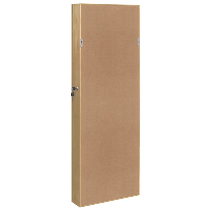 Armoire à bijoux avec miroir murale 37,5x10x106 cm – Image 5