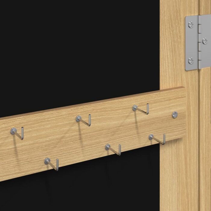 Armoire à bijoux avec miroir murale 37,5x10x106 cm – Image 6