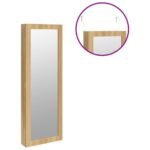 Armoire à bijoux avec miroir murale 37,5x10x106 cm – Image 7