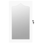 Armoire à bijoux avec miroir murale blanc 37,5x10x67 cm – Image 2