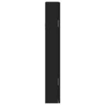 Armoire à bijoux avec miroir murale noir 37,5x10x67 cm – Image 4