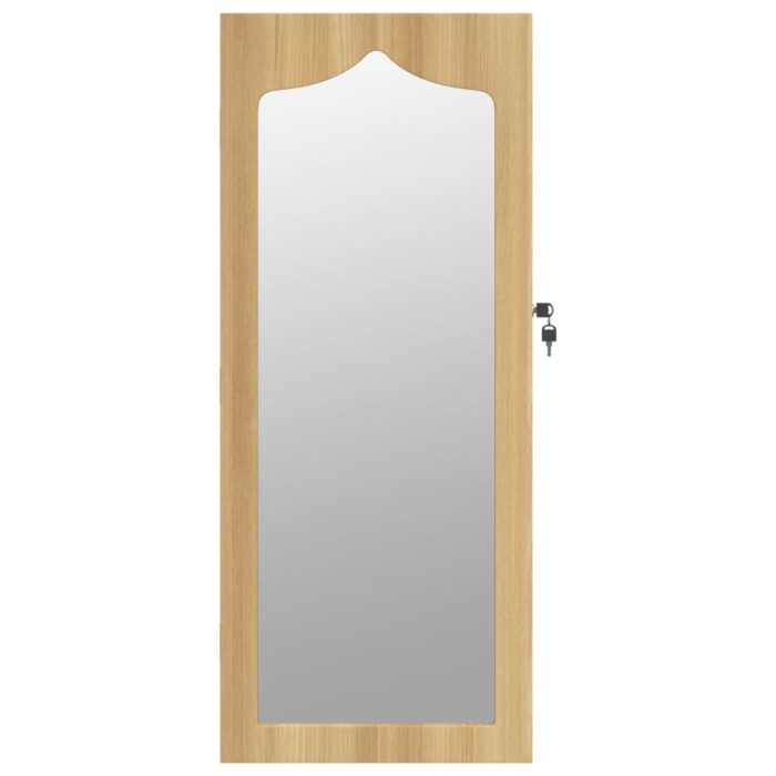 Armoire à bijoux avec miroir murale 37,5x10x90 cm – Image 2