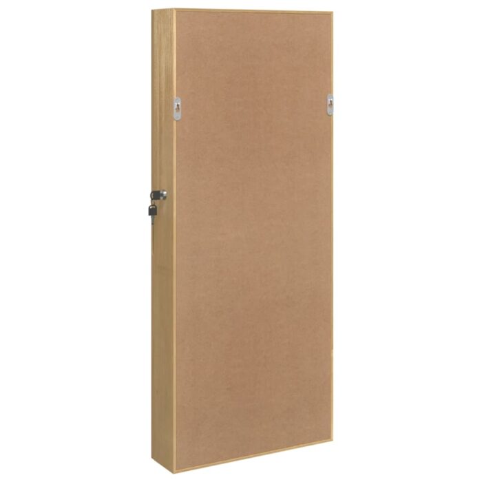 Armoire à bijoux avec miroir murale 37,5x10x90 cm – Image 5