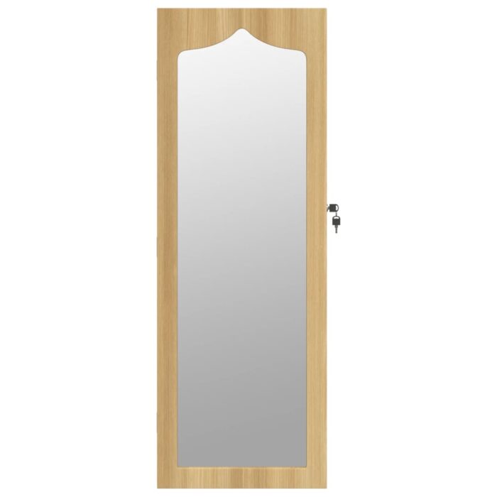 Armoire à bijoux avec miroir murale 37,5x10x106 cm – Image 2
