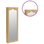 Armoire à bijoux avec miroir murale 37,5x10x106 cm – Image 7