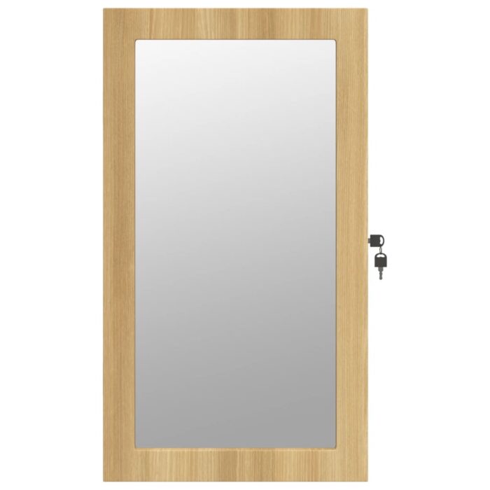 Armoire à bijoux avec miroir et éclairage LED mural – Image 2