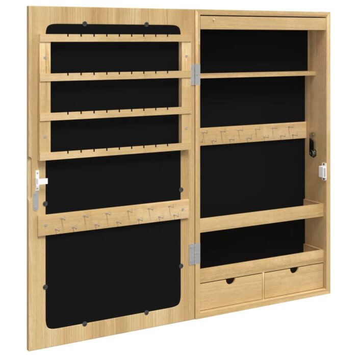 Armoire à bijoux avec miroir et éclairage LED mural – Image 5