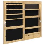 Armoire à bijoux avec miroir et éclairage LED mural – Image 6