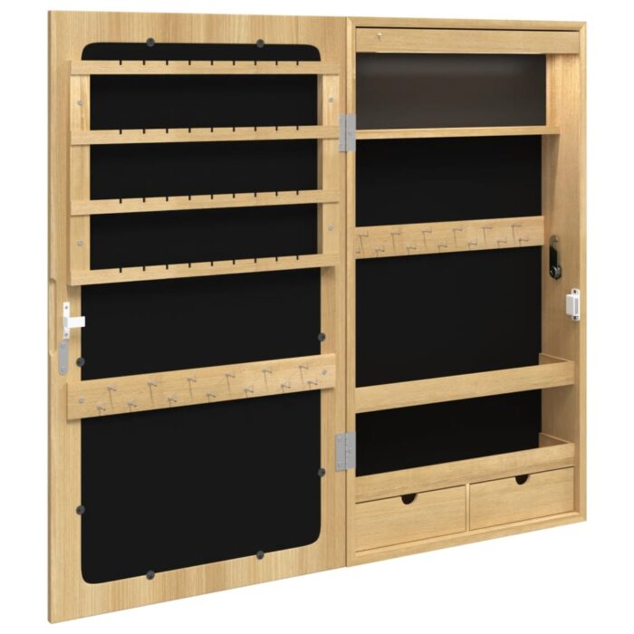 Armoire à bijoux avec miroir et éclairage LED mural – Image 6