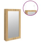 Armoire à bijoux avec miroir et éclairage LED mural – Image 7