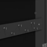 Armoire à bijoux avec miroir et éclairage LED mural noir – Image 8