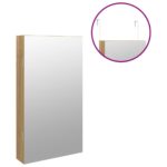 Armoire à bijoux avec miroir et éclairage LED mural – Image 7