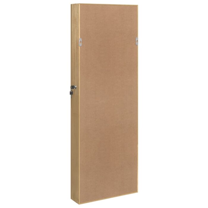 Armoire à bijoux avec miroir et éclairage LED mural – Image 4
