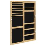 Armoire à bijoux avec miroir et éclairage LED mural – Image 5