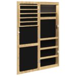 Armoire à bijoux avec miroir et éclairage LED mural – Image 6