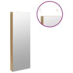 Armoire à bijoux avec miroir et éclairage LED mural – Image 7