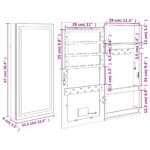 Armoire à bijoux avec miroir et éclairage LED mural – Image 10