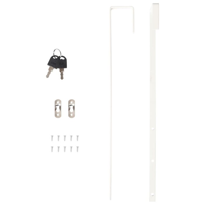 Armoire à bijoux avec miroir et éclairage LED mural blanc – Image 9