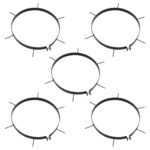 Colliers aérateurs de pelouse 5 pcs avec pointes Ø 30 cm fer