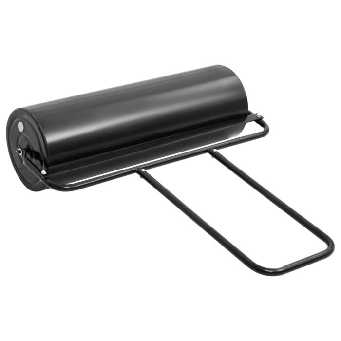 Rouleau à gazon de jardin avec poignée noir 63 L fer et acier – Image 2