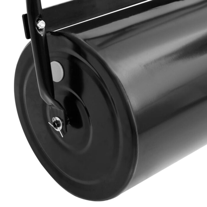 Rouleau à gazon de jardin avec poignée noir 63 L fer et acier – Image 3