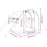 Serre avec cadre en acier vert 4 m² 2x2x2 m – Image 10