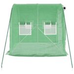 Serre avec cadre en acier vert 4 m² 2x2x2 m – Image 3