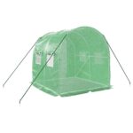 Serre avec cadre en acier vert 4 m² 2x2x2 m – Image 4