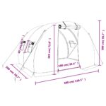 Serre avec cadre en acier blanc 6 m² 3x2x2 m – Image 10