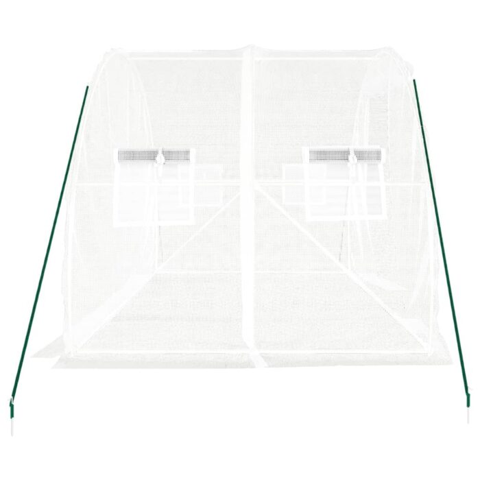 Serre avec cadre en acier blanc 6 m² 3x2x2 m – Image 3