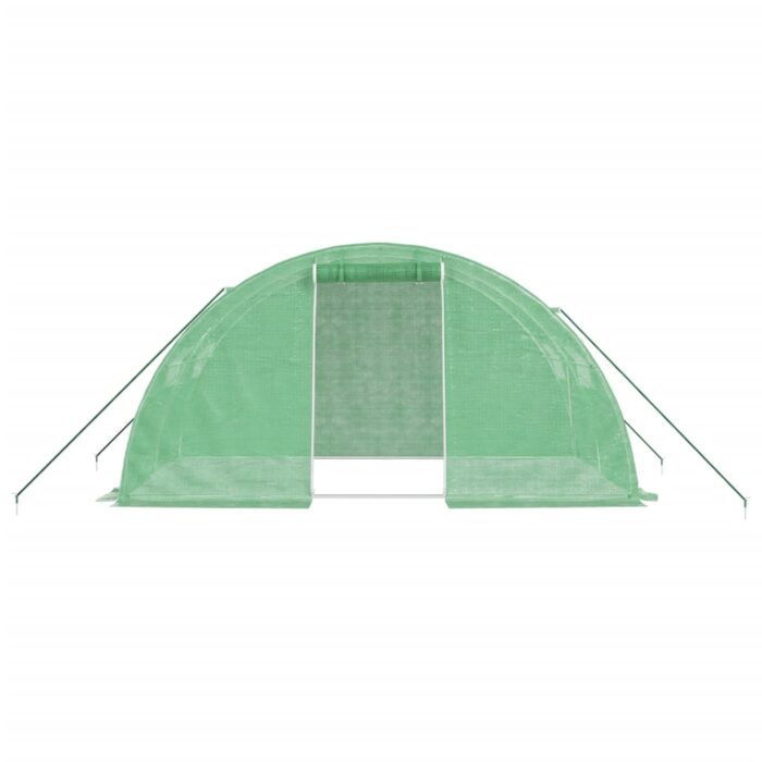 Serre avec cadre en acier vert 8 m² 4x2x2 m – Image 2