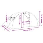 Serre avec cadre en acier blanc 8 m² 4x2x2 m – Image 10