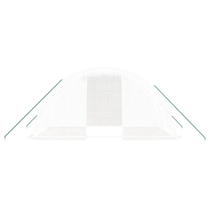 Serre avec cadre en acier blanc 8 m² 4x2x2 m – Image 2