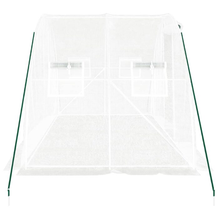 Serre avec cadre en acier blanc 8 m² 4x2x2 m – Image 3