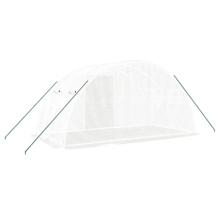 Serre avec cadre en acier blanc 8 m² 4x2x2 m – Image 4
