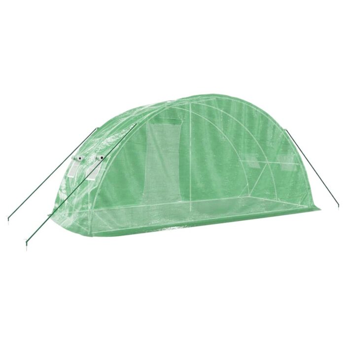 Serre avec cadre en acier vert 10 m² 5x2x2,3 m – Image 4