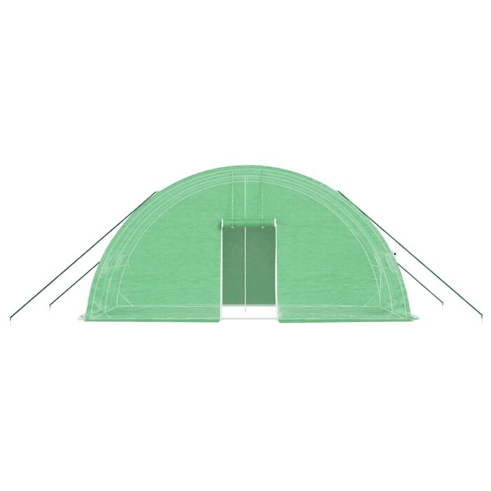 Serre avec cadre en acier vert 12 m² 6x2x2,85 m – Image 2