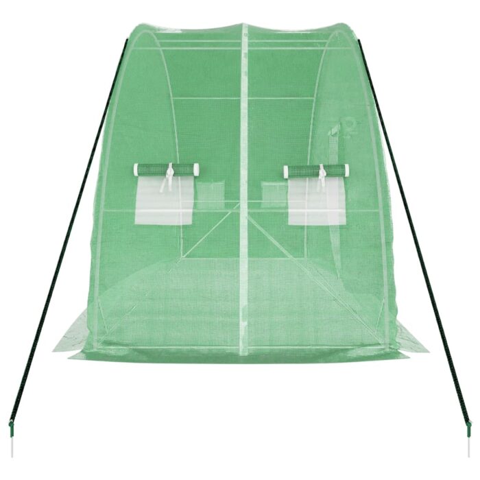Serre avec cadre en acier vert 12 m² 6x2x2,85 m – Image 3