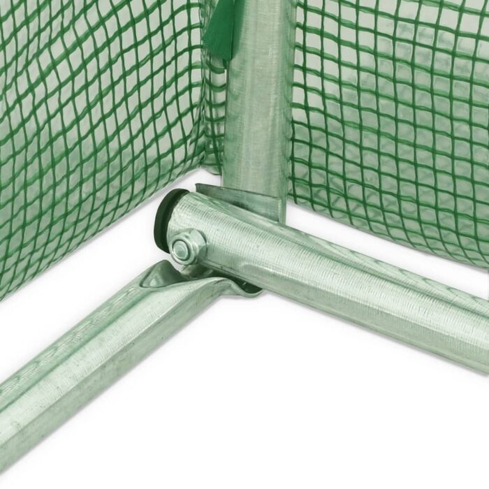 Serre avec cadre en acier vert 12 m² 6x2x2,85 m – Image 9