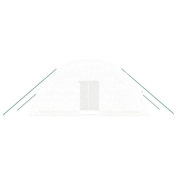 Serre avec cadre en acier blanc 12 m² 6x2x2,85 m – Image 2