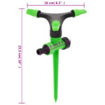 Arroseurs rotatifs 4 pcs vert et noir 16x13,5x25,5 cm ABS et PP – Image 5
