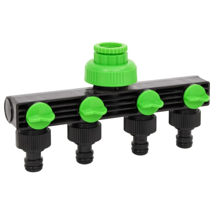 VXL8720845812003_a_en_hd_1.jpg Adaptateur de robinet à 4 voies vert/noir 19,5x6x11 cm ABS & PP – Image 1