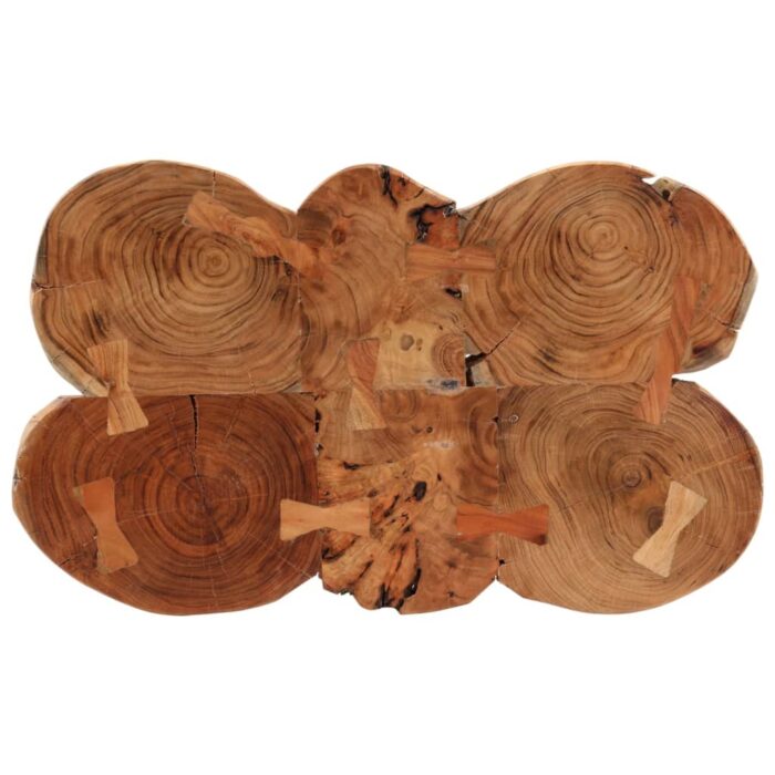 Table de bar en rondins 90x54x105 cm bois d'acacia solide – Image 2